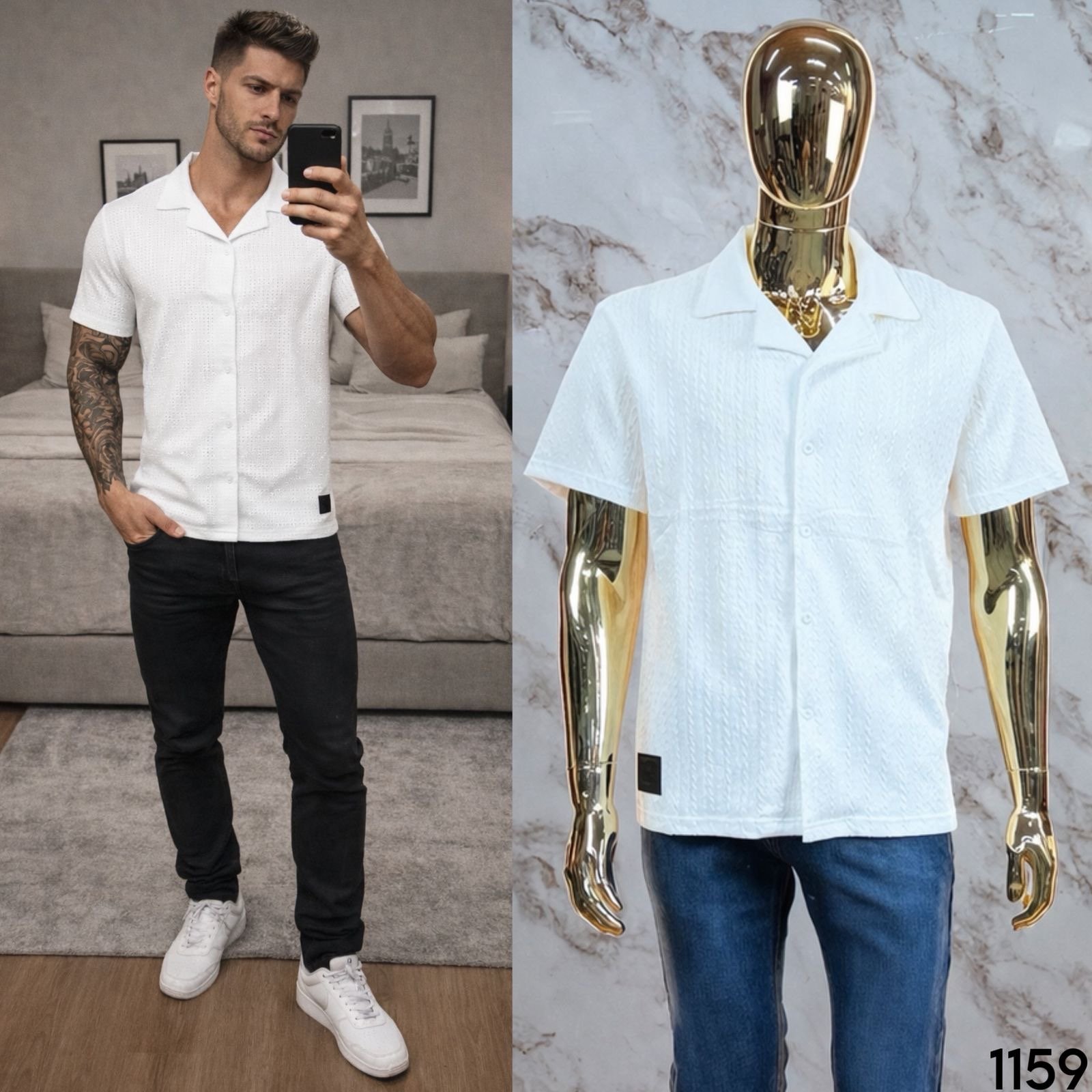 CAMISA ALGODON BOTONES/CUELLO POLO 1159 - Image 2