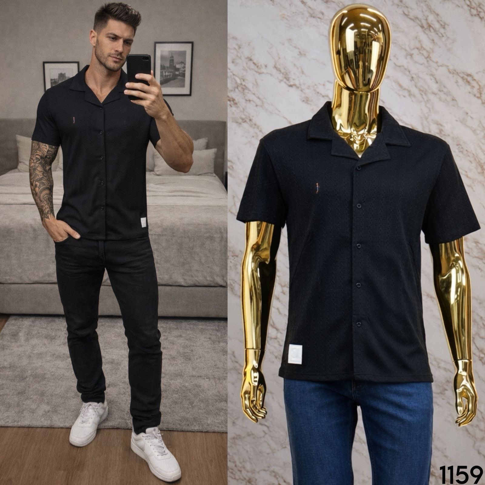 CAMISA ALGODON BOTONES/CUELLO POLO 1159 - Image 3