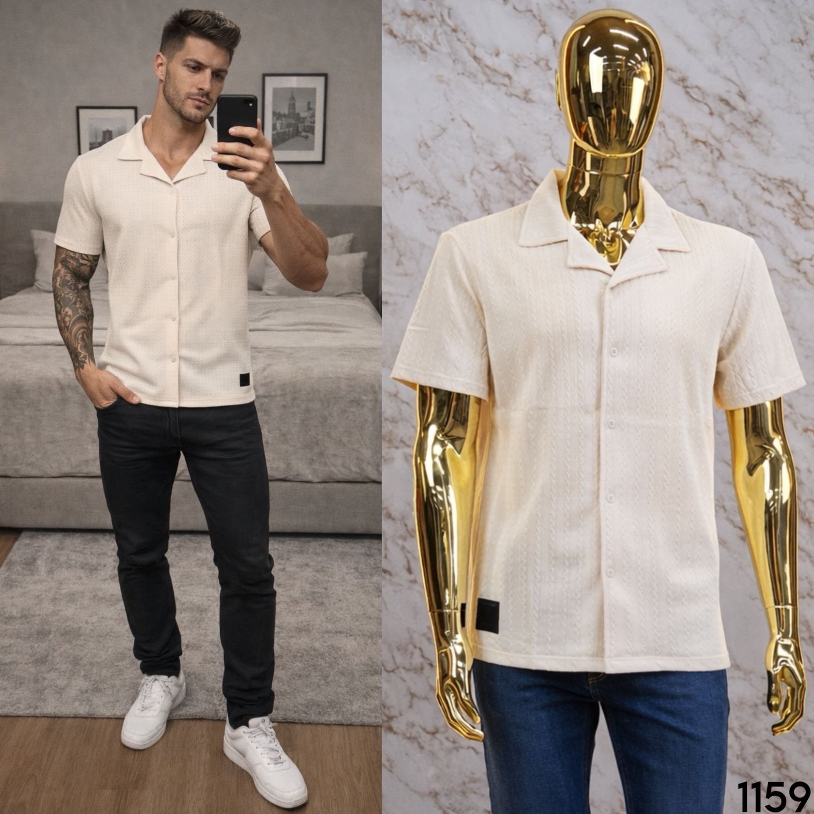 CAMISA ALGODON BOTONES/CUELLO POLO 1159 - Image 4