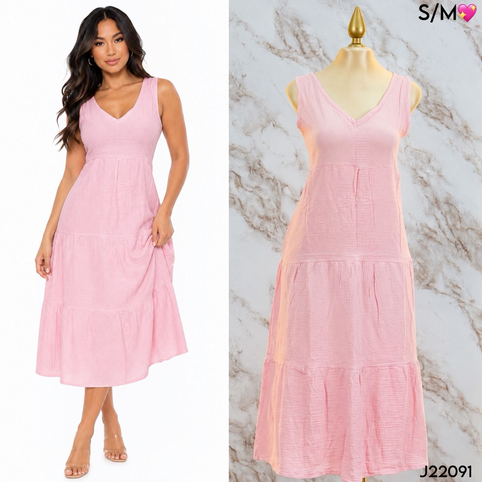 VESTIDO LARGO TIRANTES 22091 - Image 3