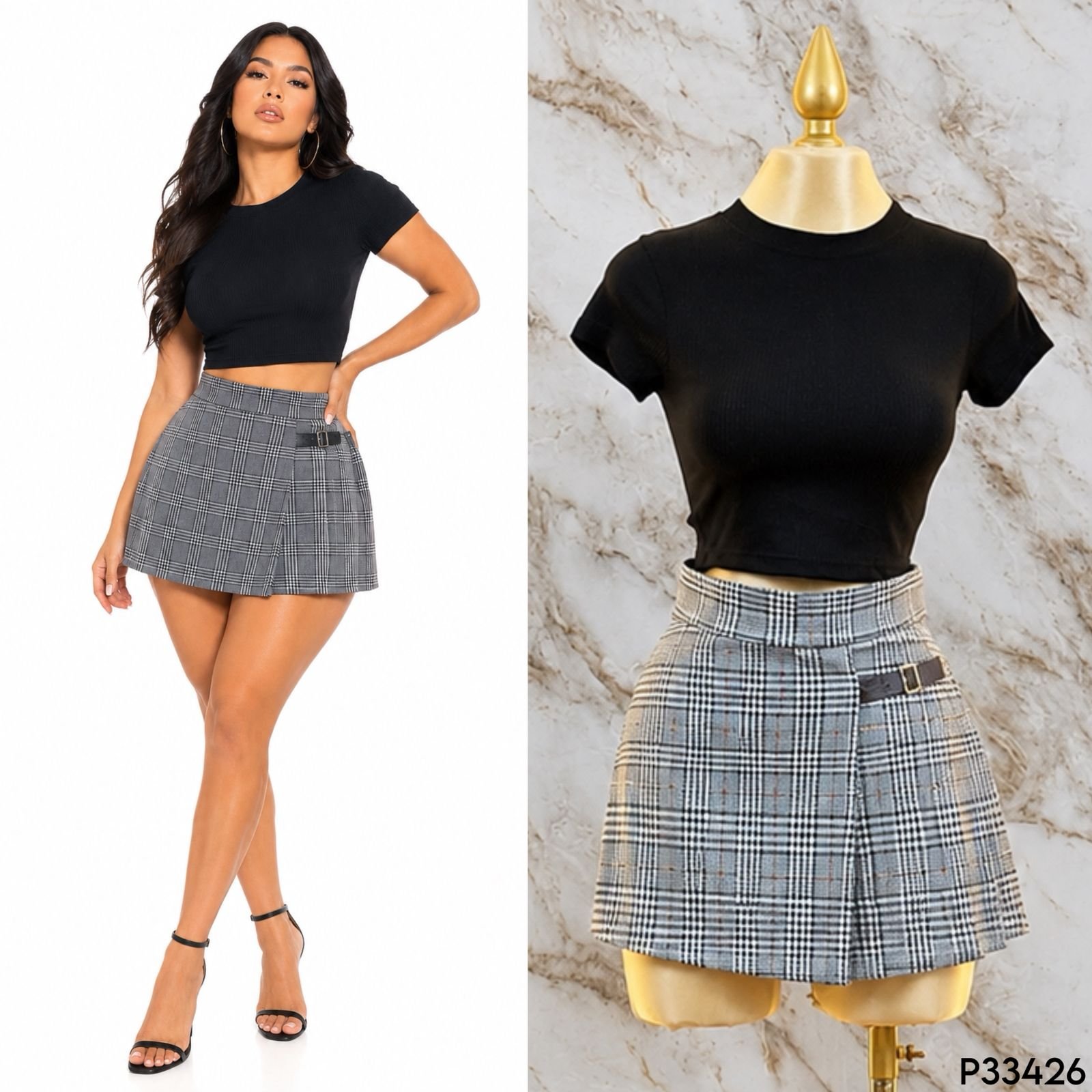 FALDA-SHORT CUADROS 3426 - Image 2