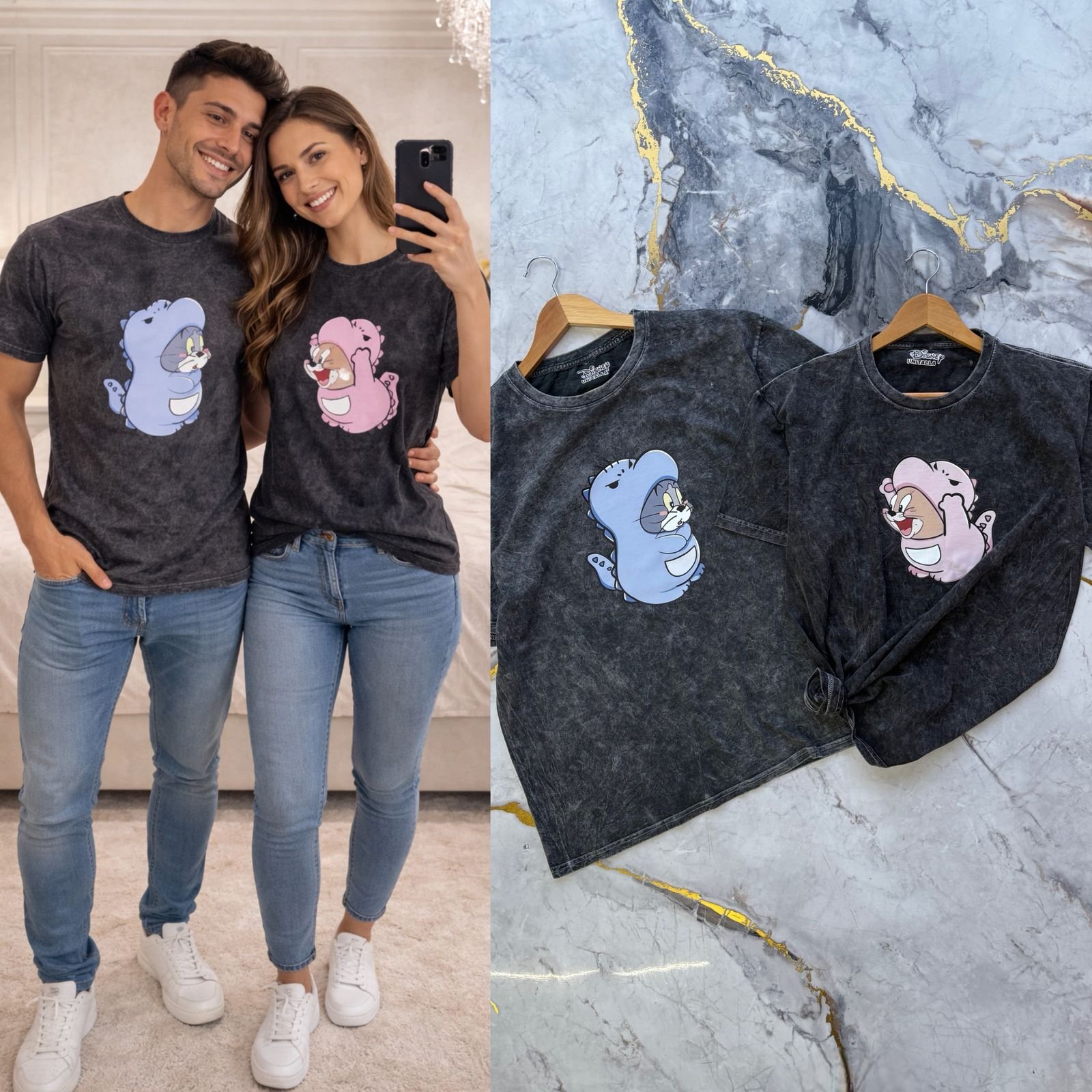 DUO PLAYERAS SAN VALENTIN ACID WASH - Image 3