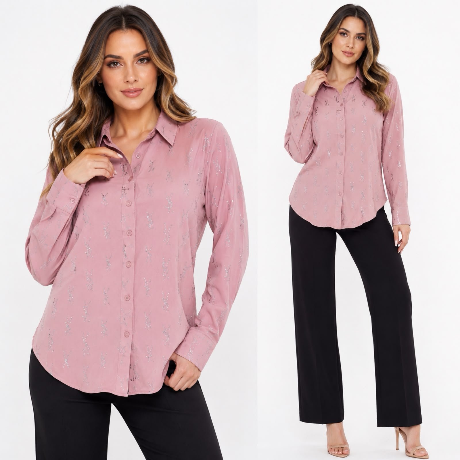 CAMISA SATINADA YSL 0205 - Image 5