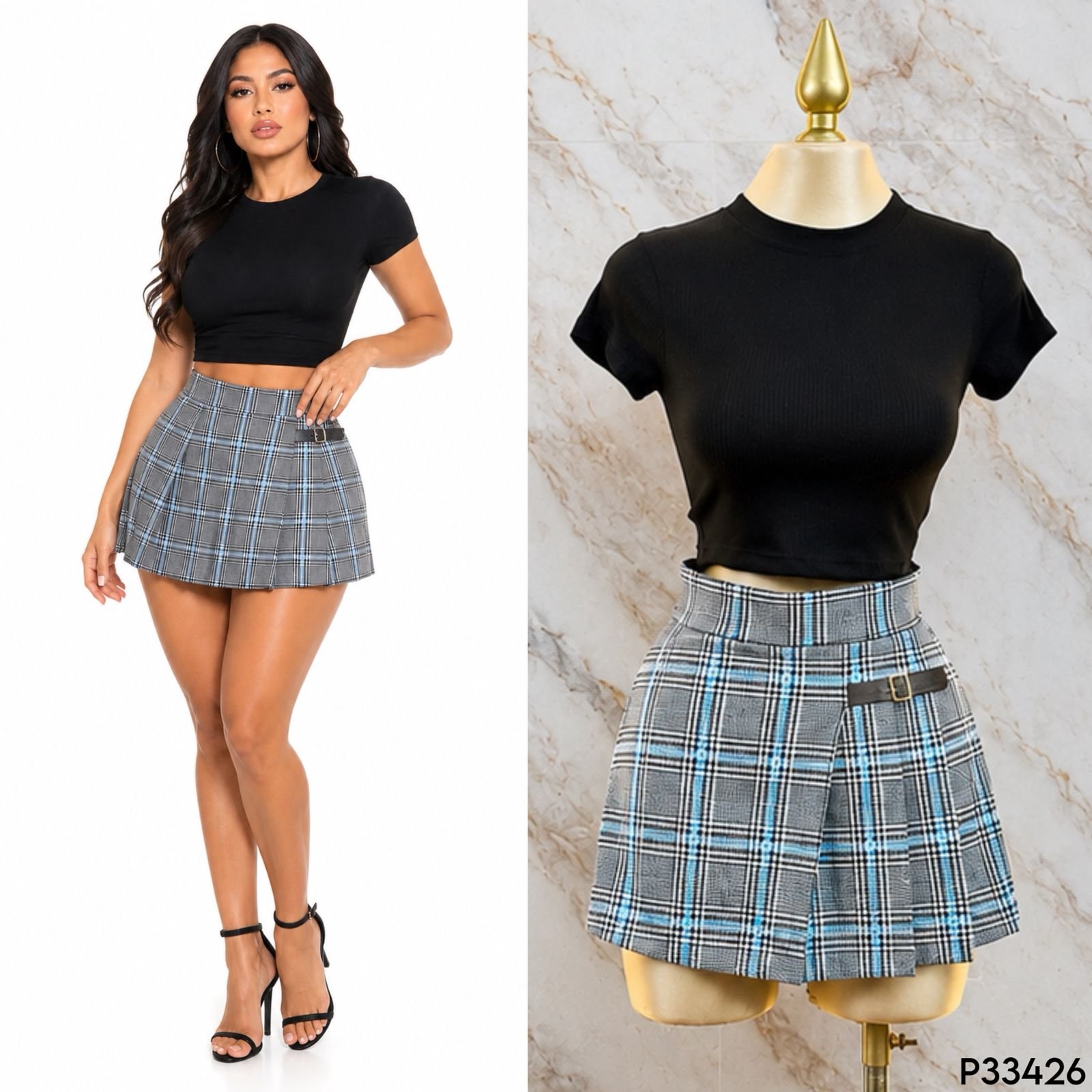 FALDA-SHORT CUADROS 3426 - Image 3