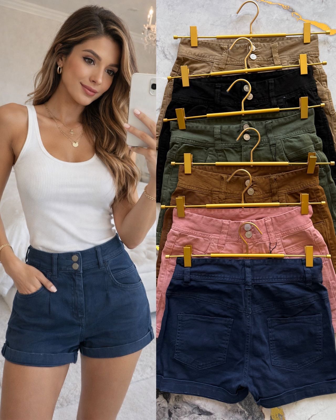 SHORT BASICO GABARDINA