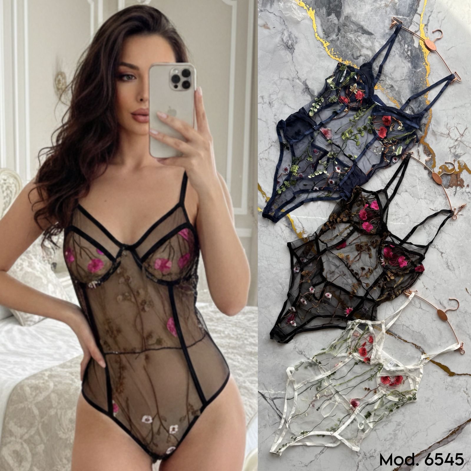 BODY DE ENCAJE FLORECITAS 6545