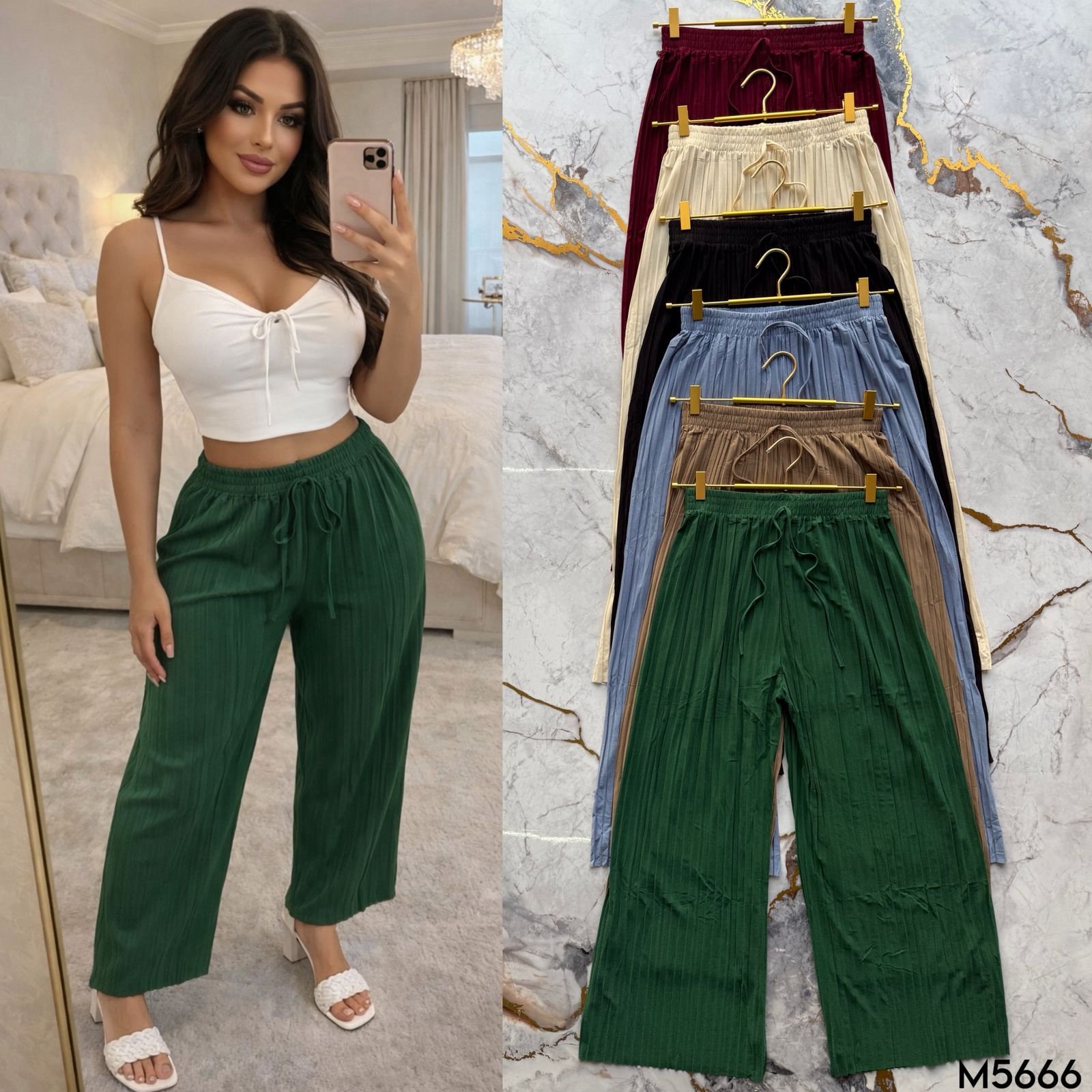 PANTALON FRESCO PLIZADO 5666