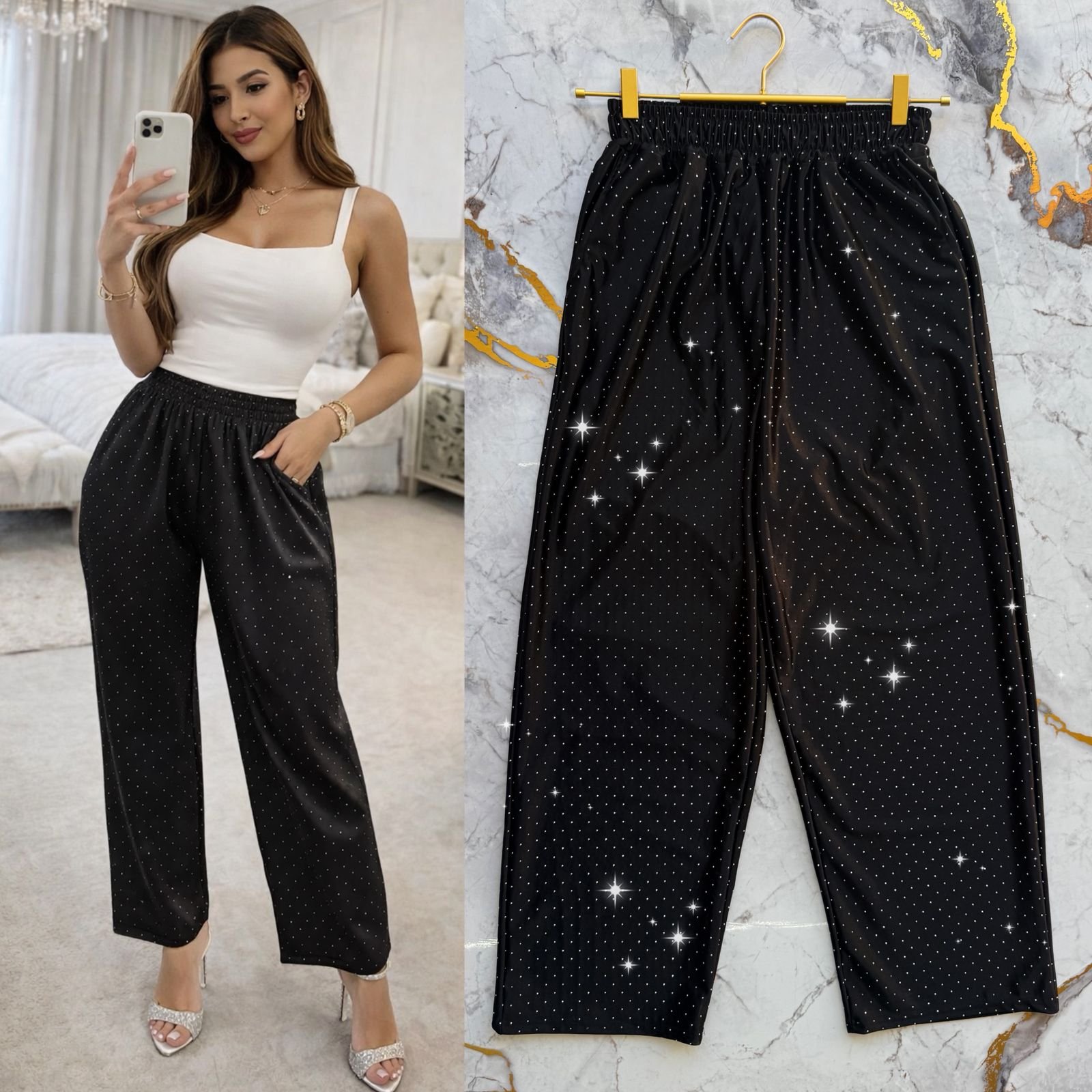PANTALON BRILLOS SATIN
