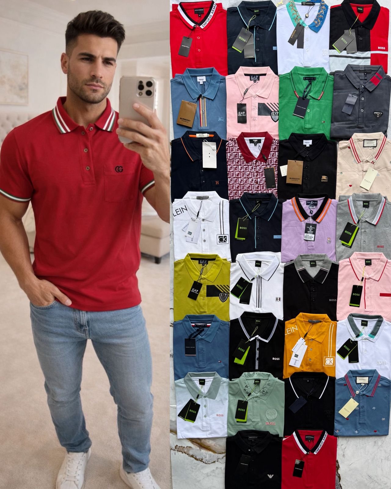 PAQUETE PLAYERAS TIPO POLO G5 CRECIMIENTO 30 PIEZAS