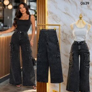 PANTALON CARGO GRIS 0639
