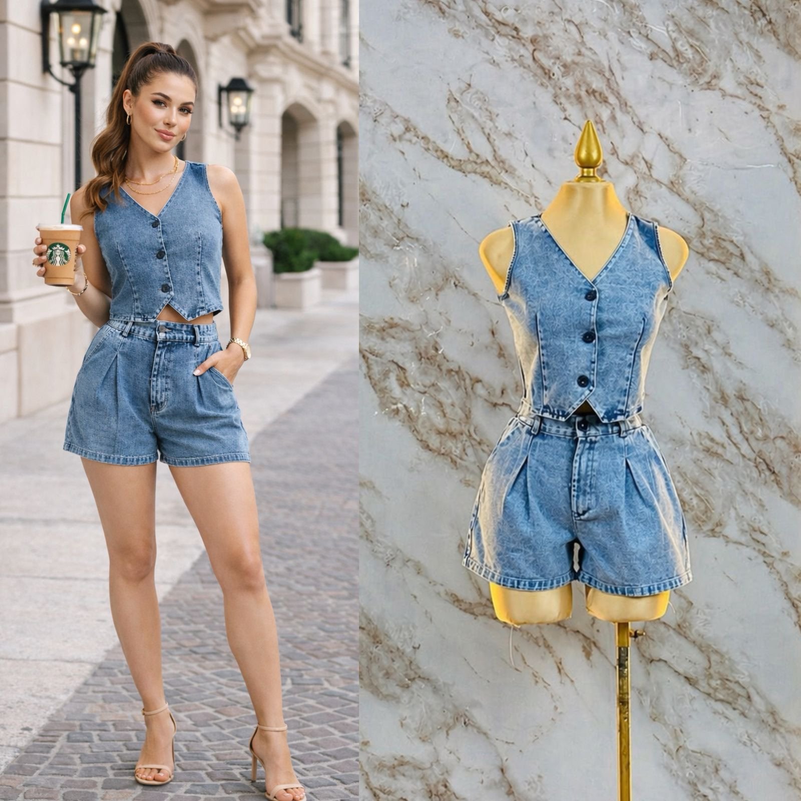 CONJUNTO MEZCLILLA 2 PIEZAS 546