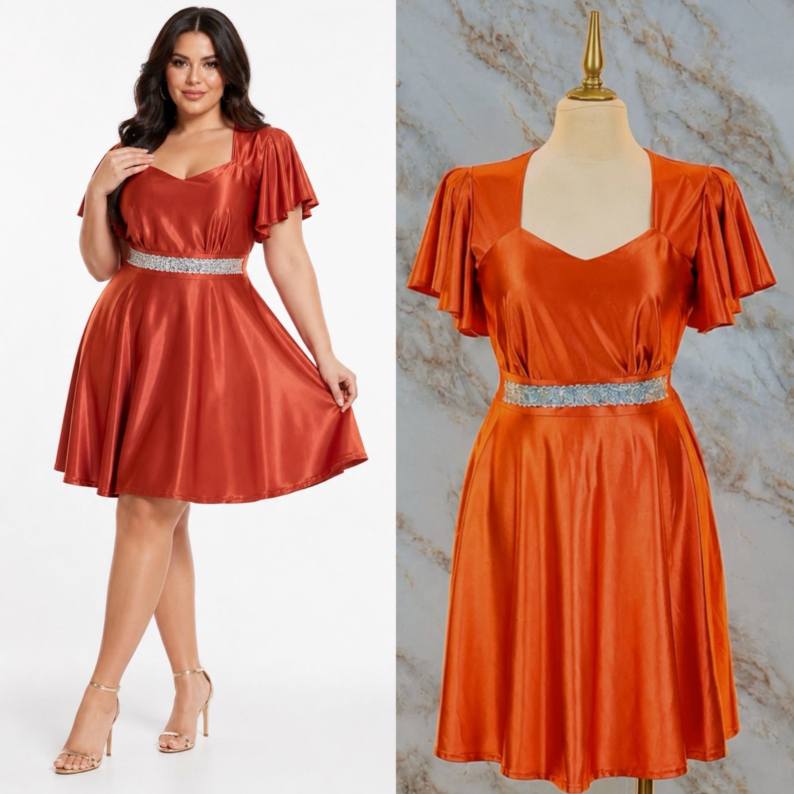 VESTIDO DE FIESTA CORTE PRINCESA ESCOTE DE CORAZON - Image 10