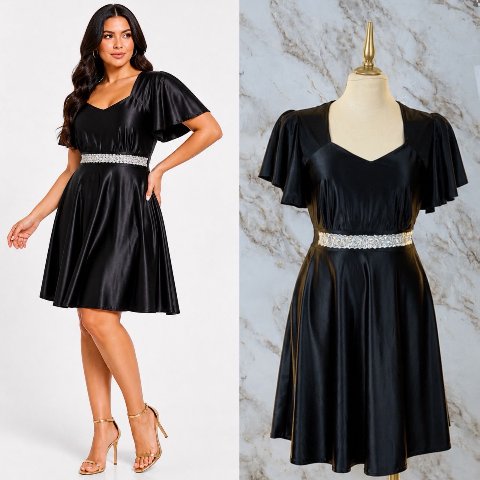 VESTIDO DE FIESTA CORTE PRINCESA ESCOTE DE CORAZON - Image 12