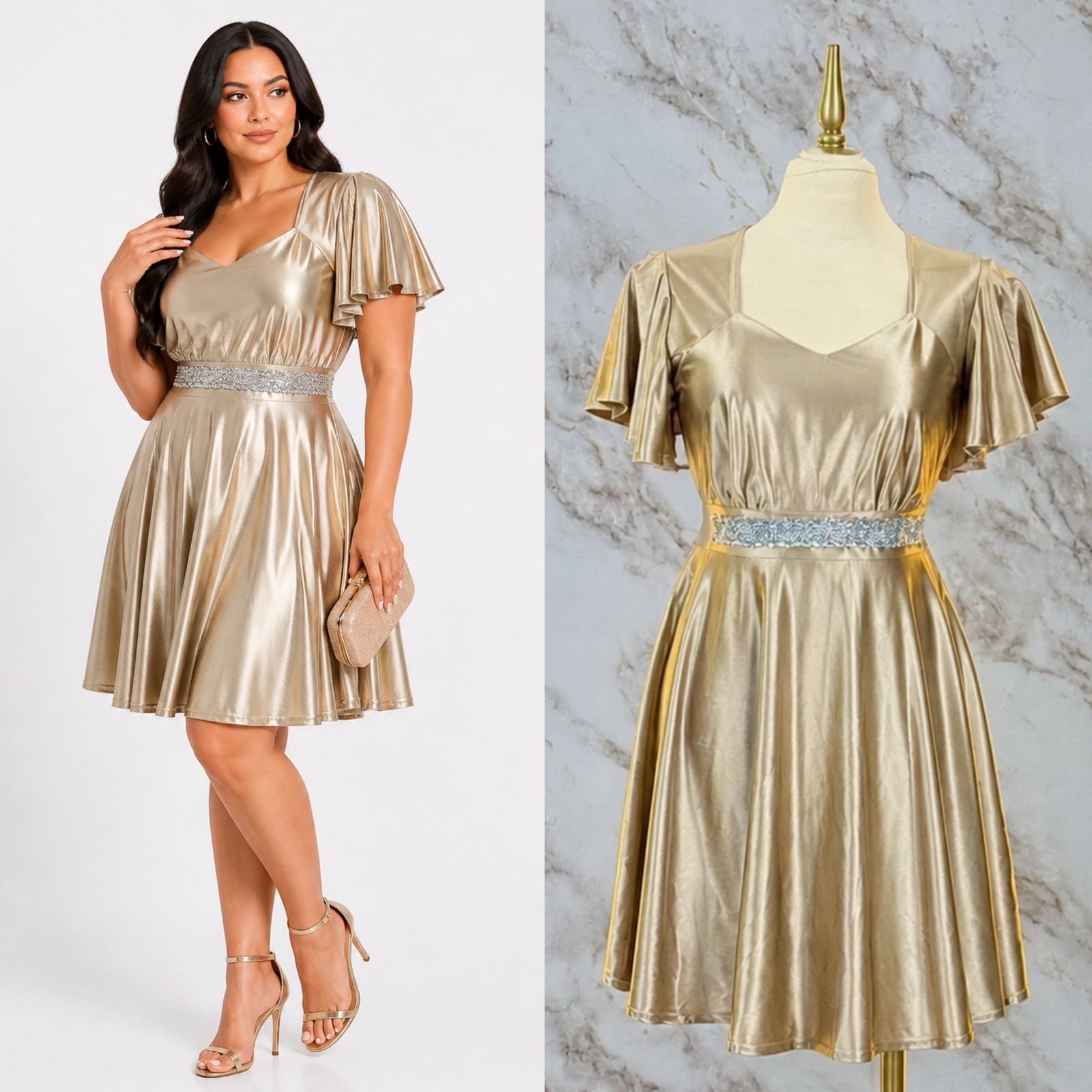 VESTIDO DE FIESTA CORTE PRINCESA ESCOTE DE CORAZON - Image 11