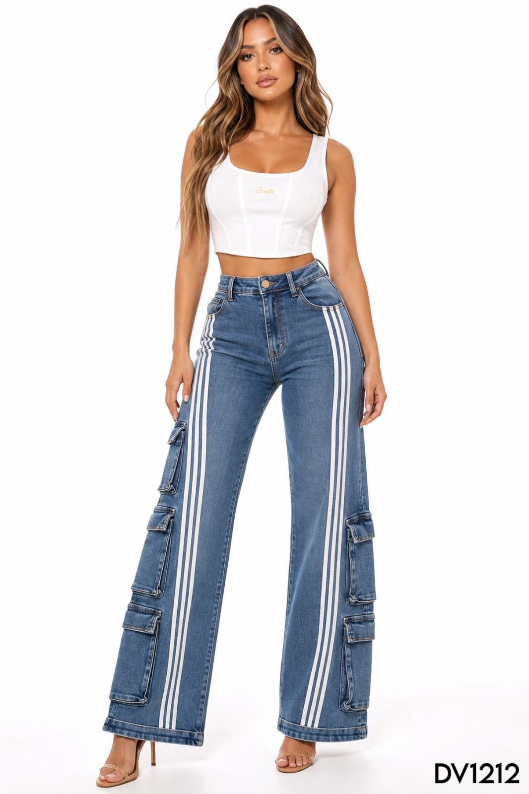 PANTALON MEZCLILLA DV 3 RAYAS 1212 - Image 3