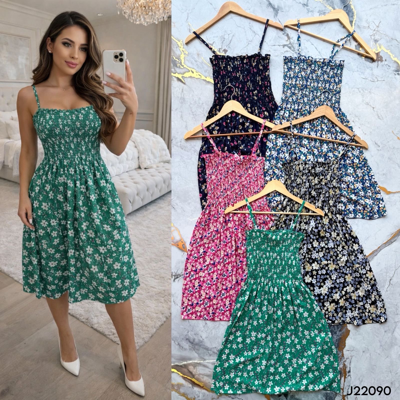 VESTIDO TIRANTES FLORAL 2090