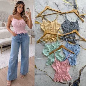 BLUSA TIRANTES/OLAN CUADRADA