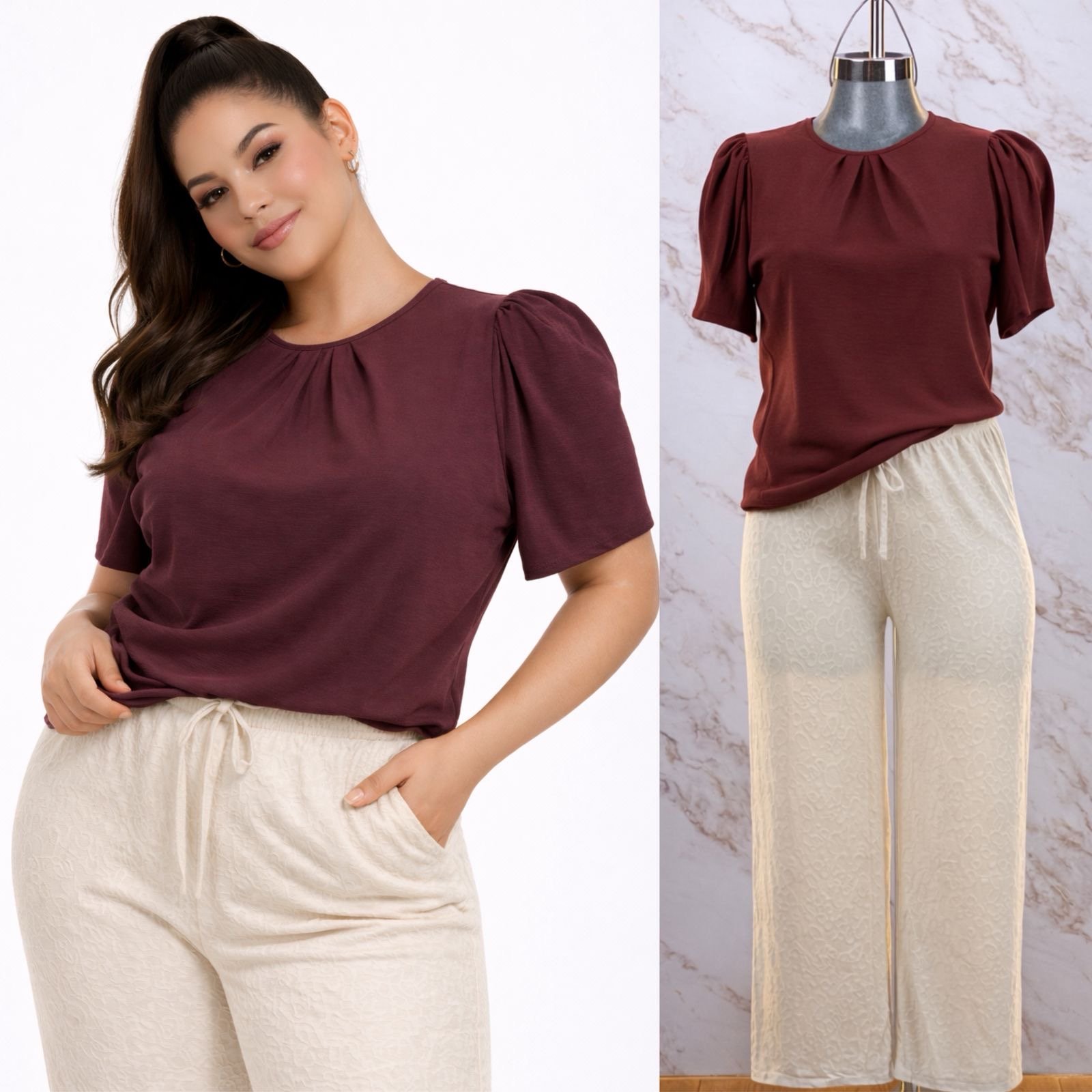 BLUSA CURVY PLUS HOMBROS CAMPANA - Image 10