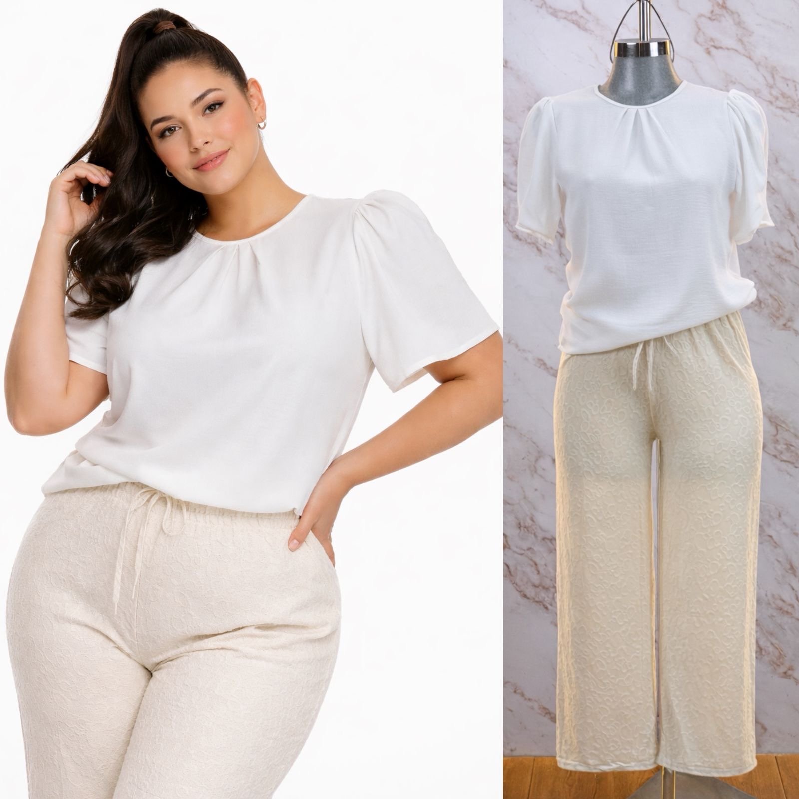 BLUSA CURVY PLUS HOMBROS CAMPANA - Image 3