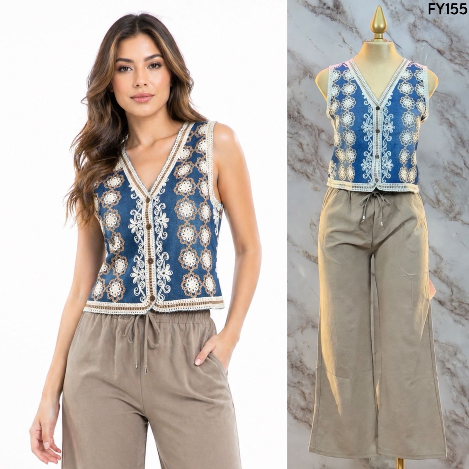 BLUSA BORDADA TIPO CHALECO 155 - Image 2