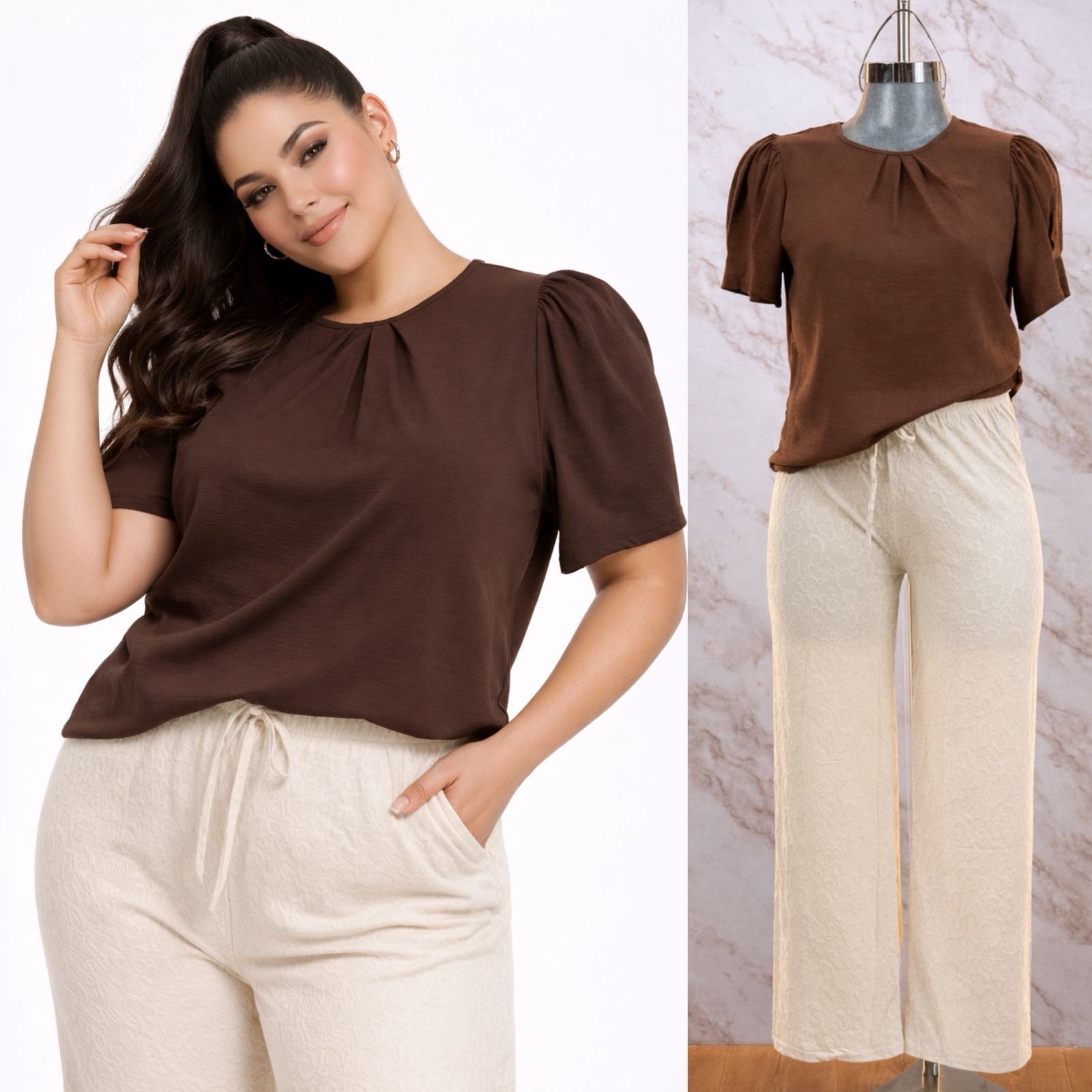 BLUSA CURVY PLUS HOMBROS CAMPANA - Image 5