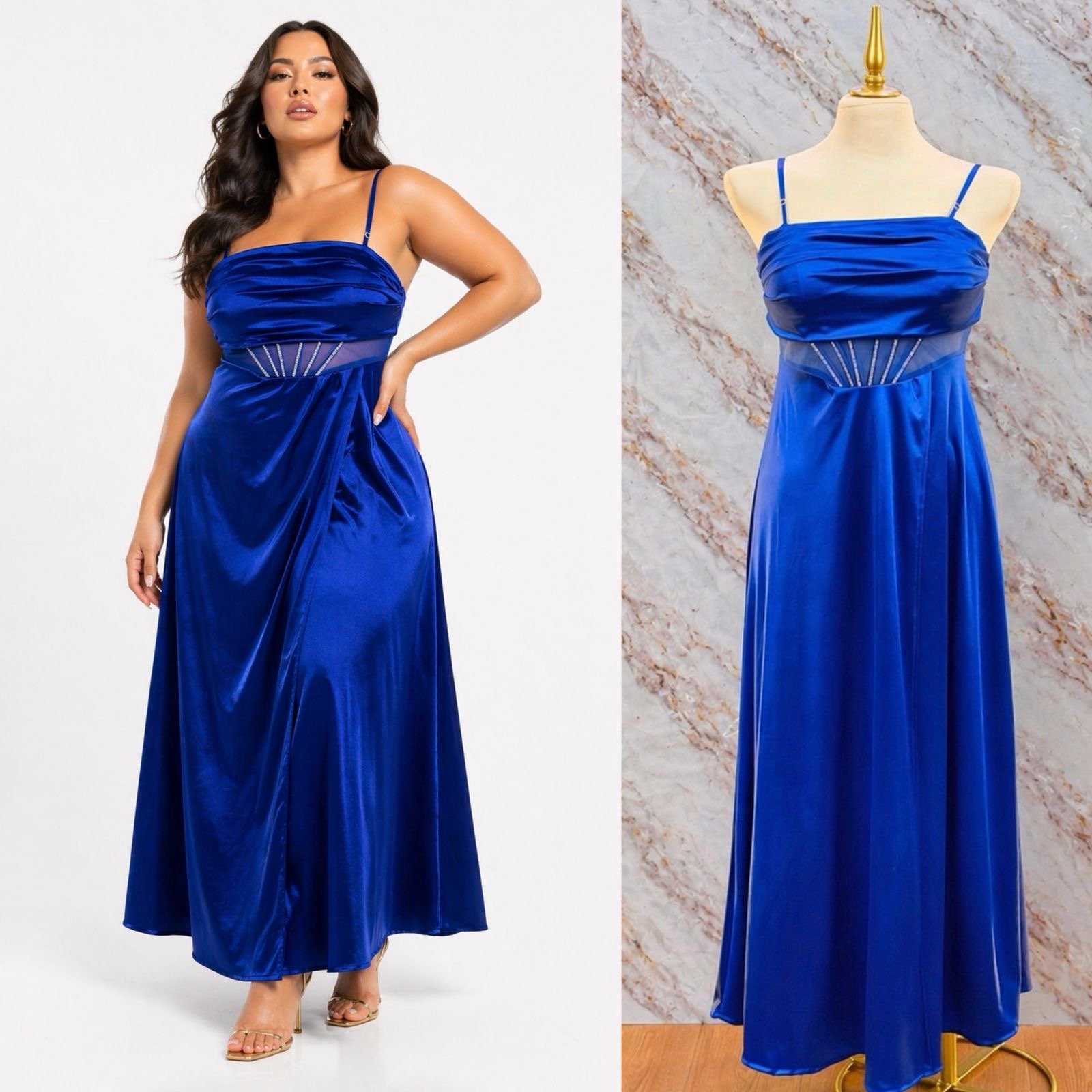 VESTIDO DE FIESTA TRAZOS CON BRILLOS - Image 8