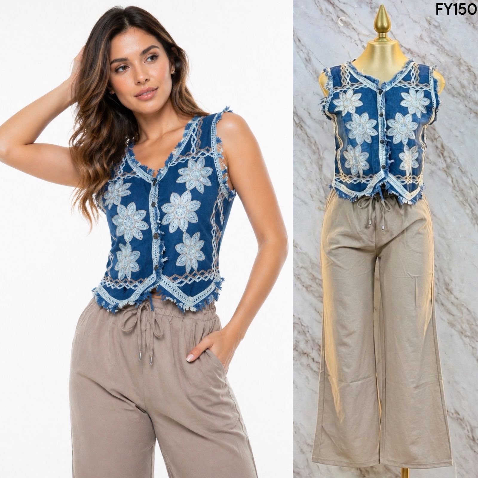 BLUSA BORDADA TIPO CHALECO 155 - Image 3