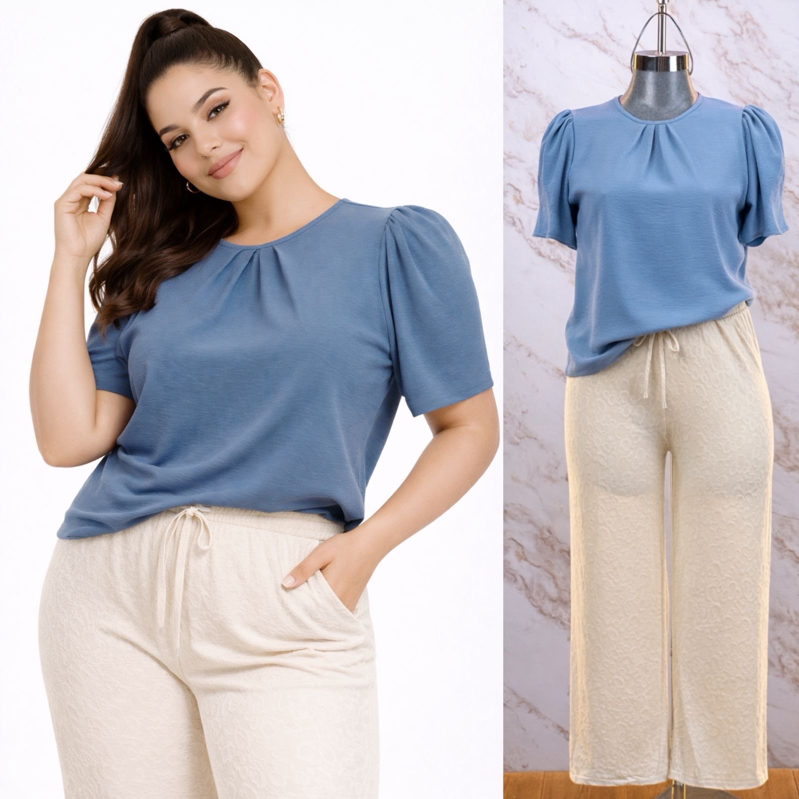 BLUSA CURVY PLUS HOMBROS CAMPANA - Image 7