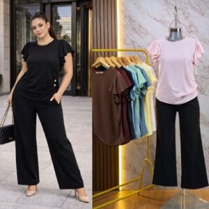 BLUSA CURVY PLUS BOTONES/OLAN