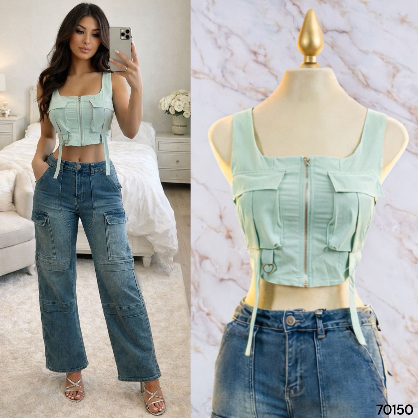 BLUSA TIPO CARGO/CIERRE 70150 - Image 2