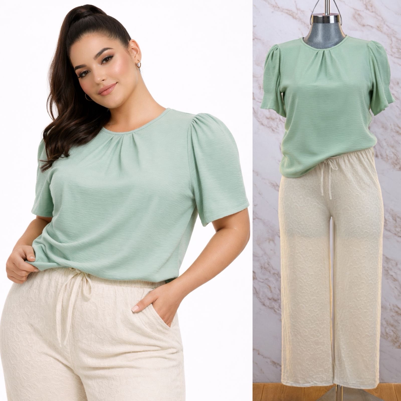 BLUSA CURVY PLUS HOMBROS CAMPANA - Image 6