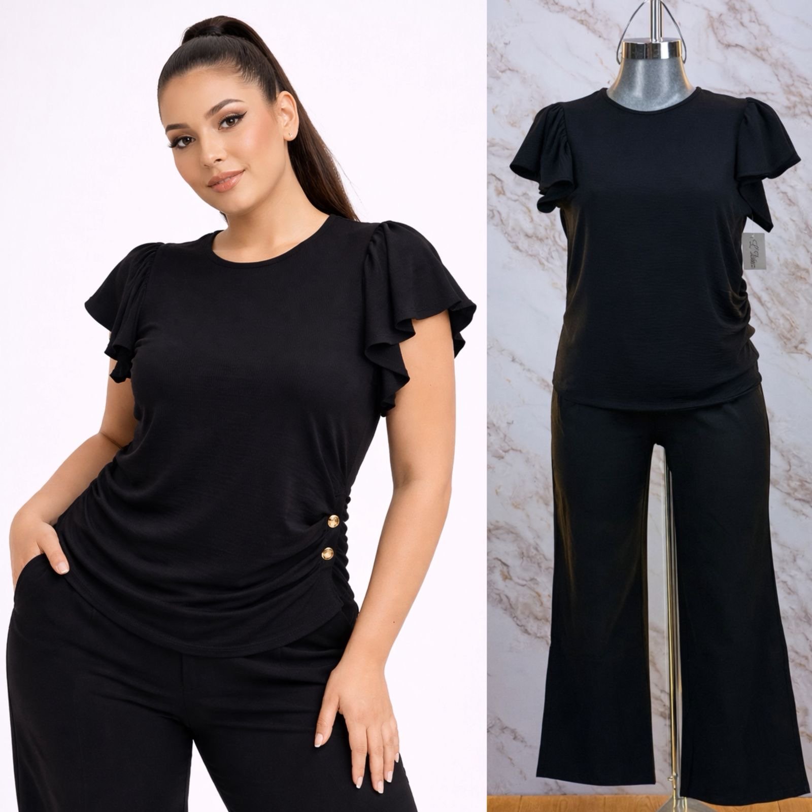 BLUSA CURVY PLUS BOTONES/OLAN - Image 9