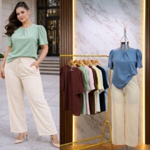 BLUSA CURVY PLUS HOMBROS CAMPANA