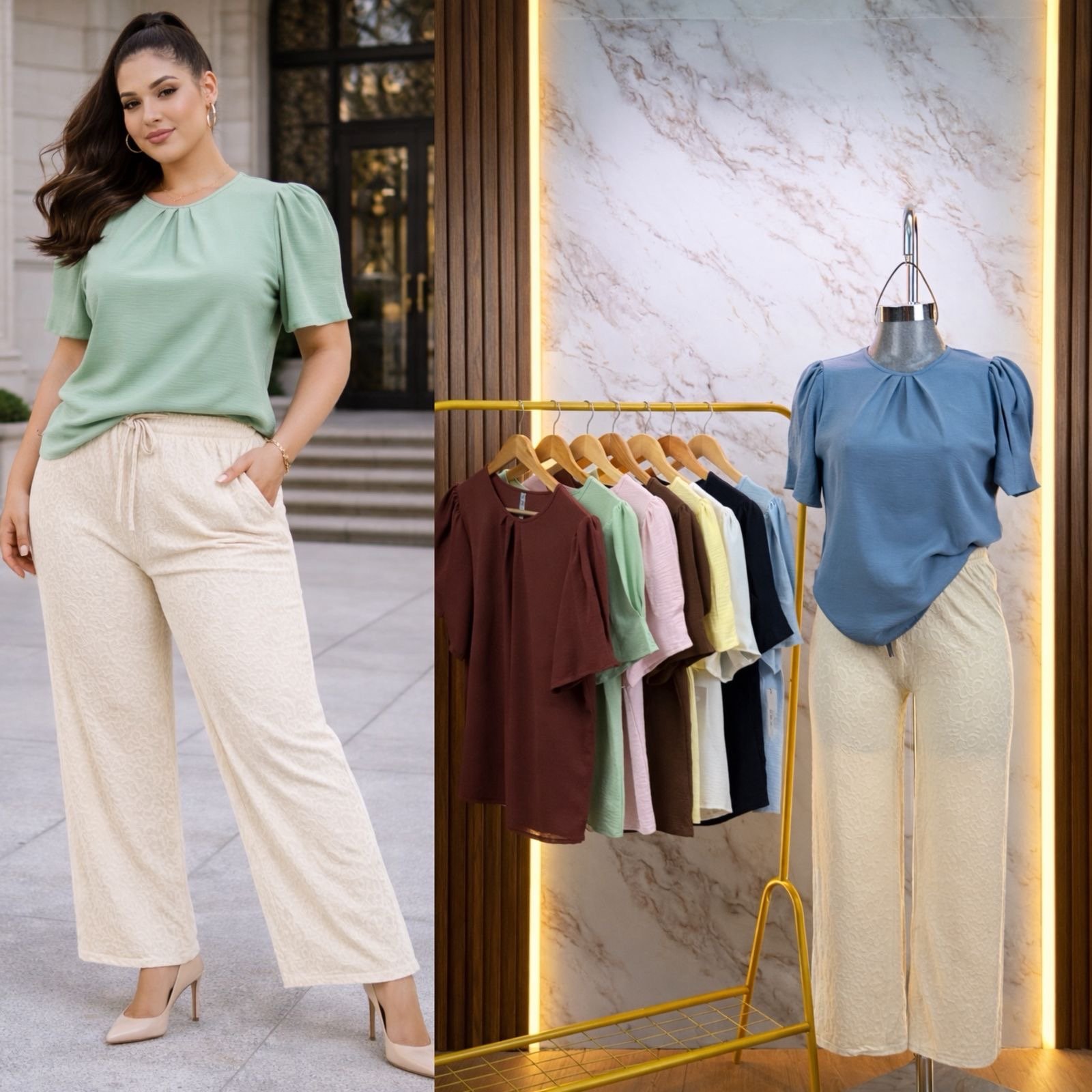 BLUSA CURVY PLUS HOMBROS CAMPANA