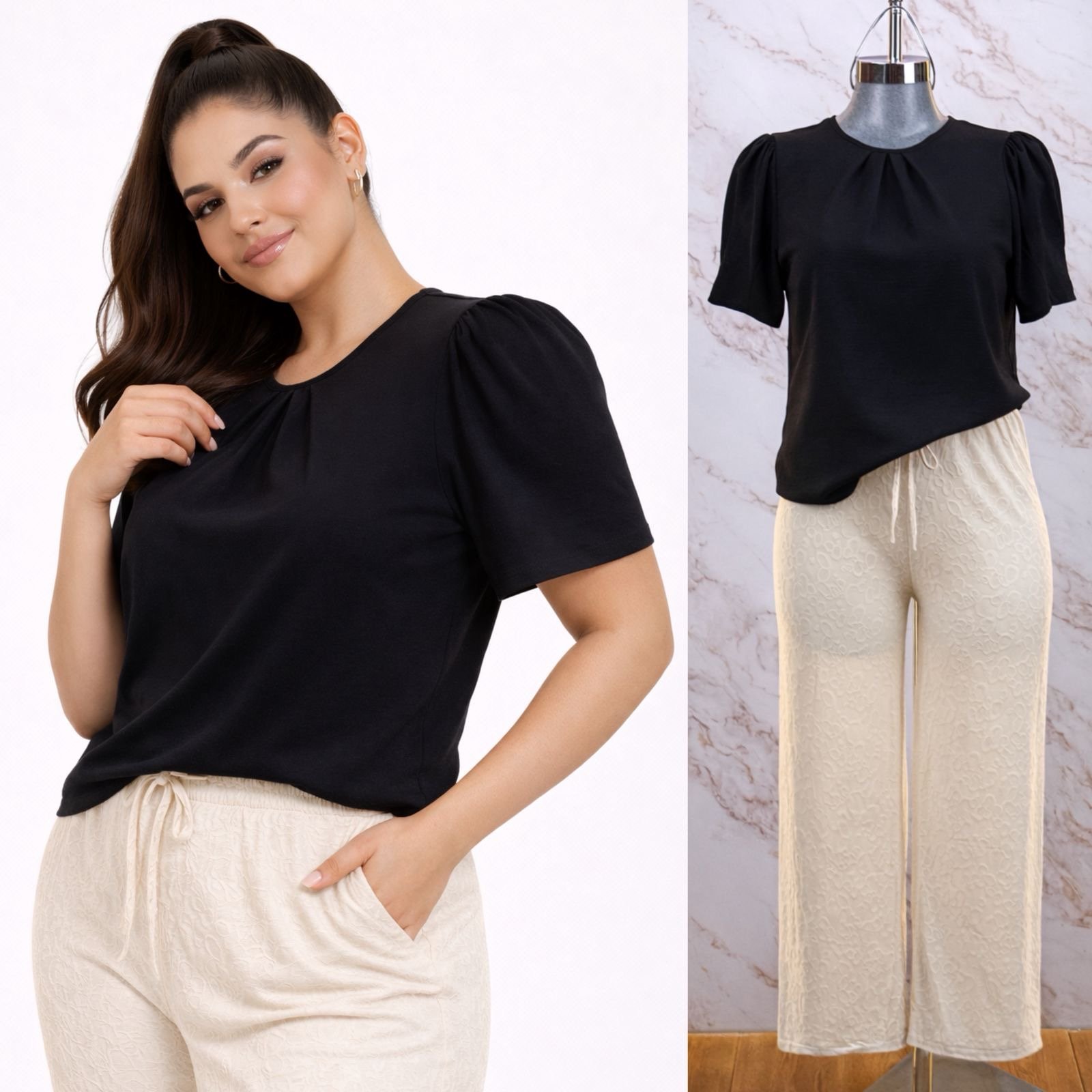 BLUSA CURVY PLUS HOMBROS CAMPANA - Image 9