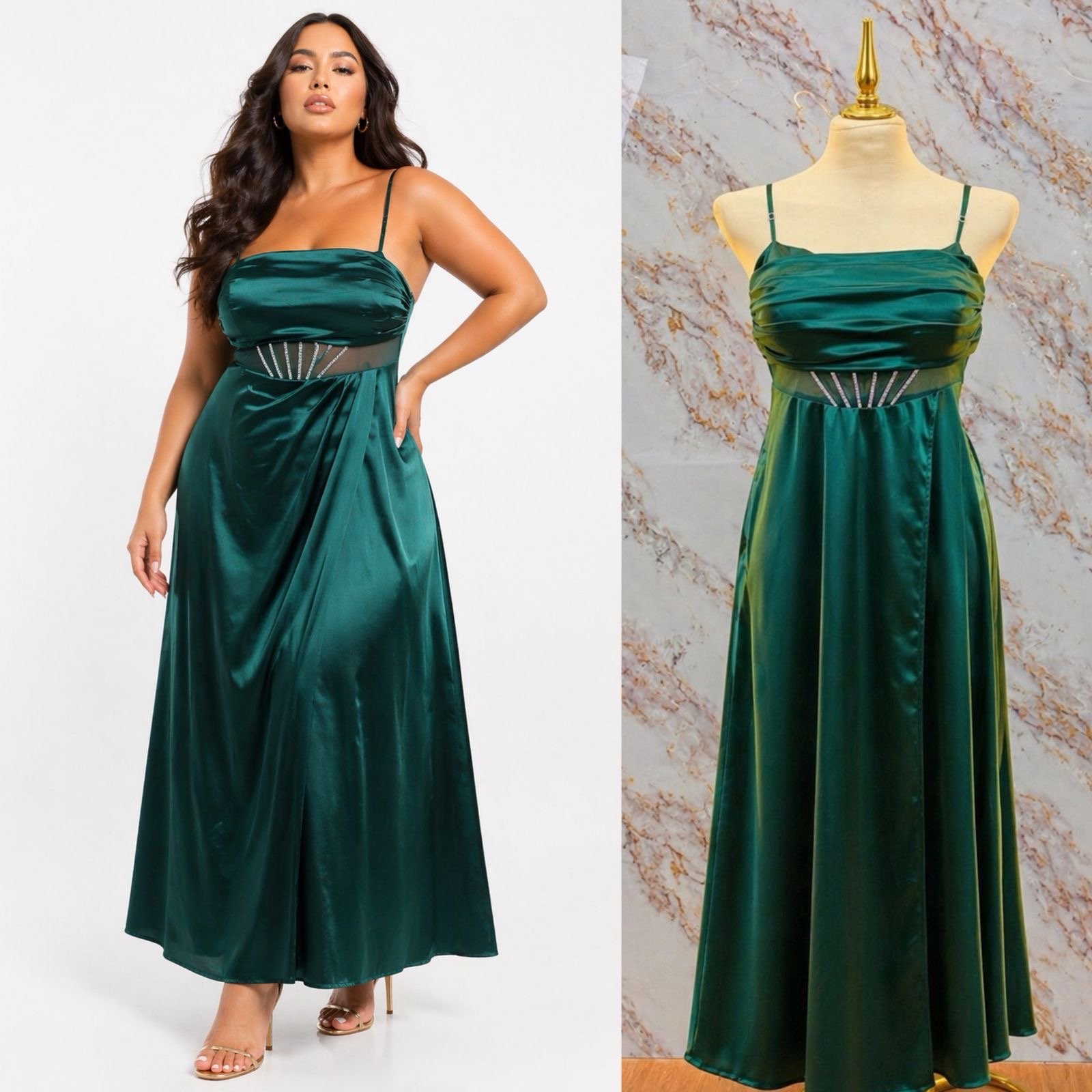 VESTIDO DE FIESTA TRAZOS CON BRILLOS - Image 7