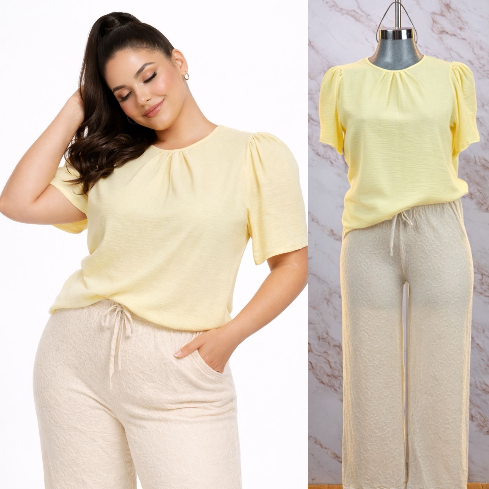 BLUSA CURVY PLUS HOMBROS CAMPANA - Image 4