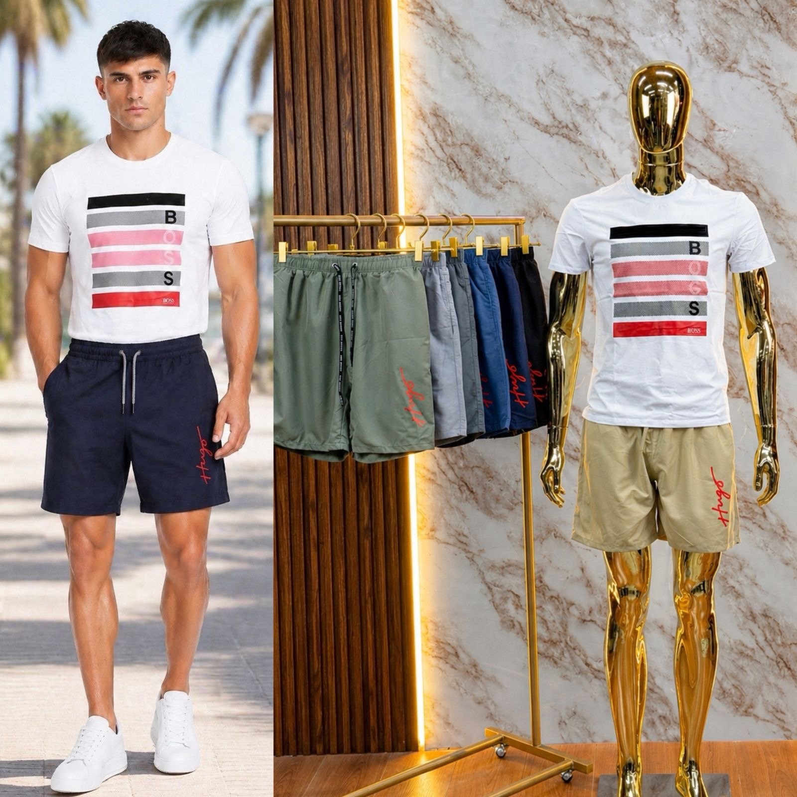 SHORT DEPORTIVO CON ELASTICO HUGO FIRMA