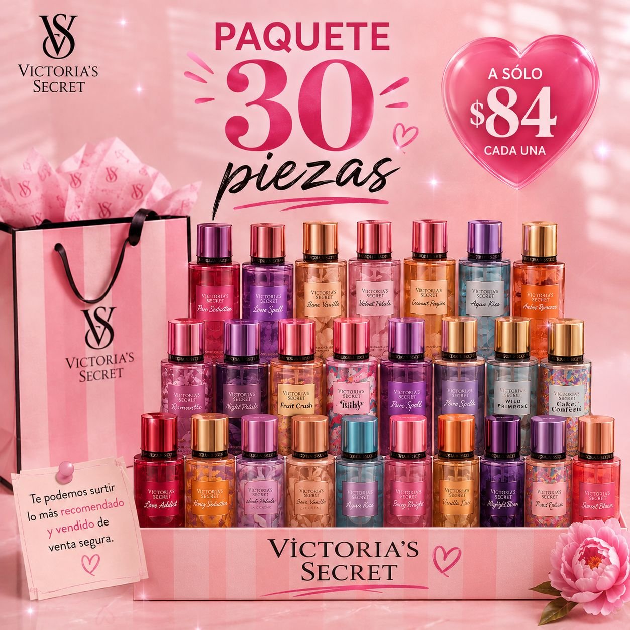PAQUETE DE 30 LOCIONES VS
