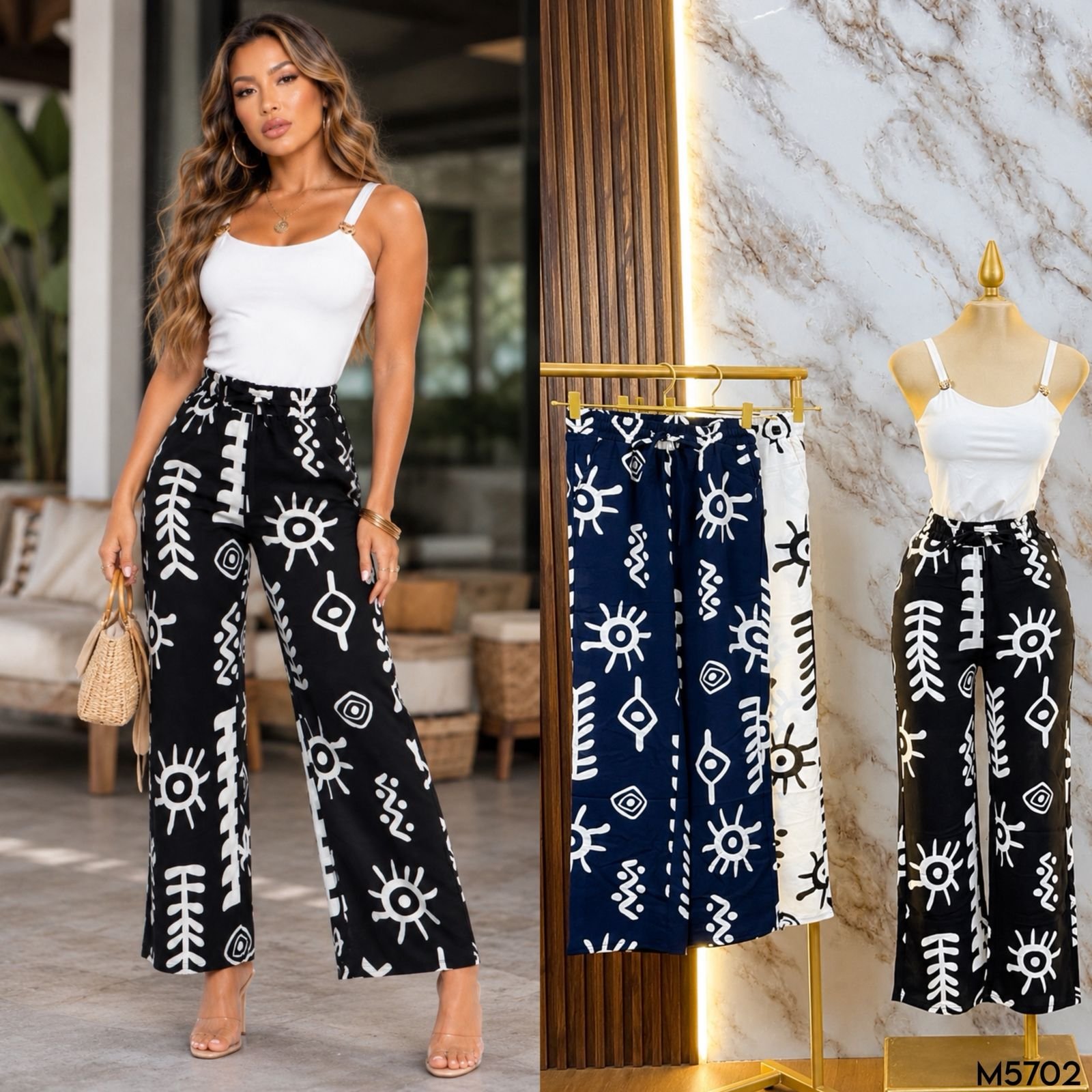 PANTALON LIGEROESTAMPADO 5702