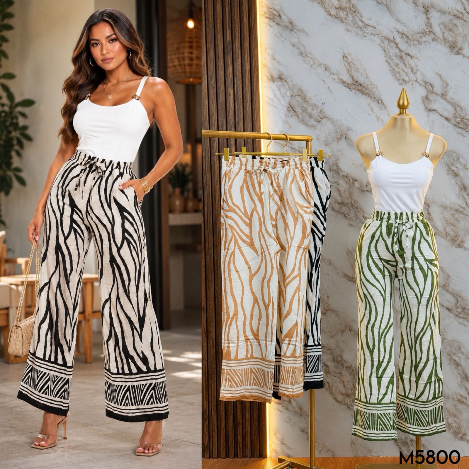 PANTALON LIGERO ESTAMPADO 5800