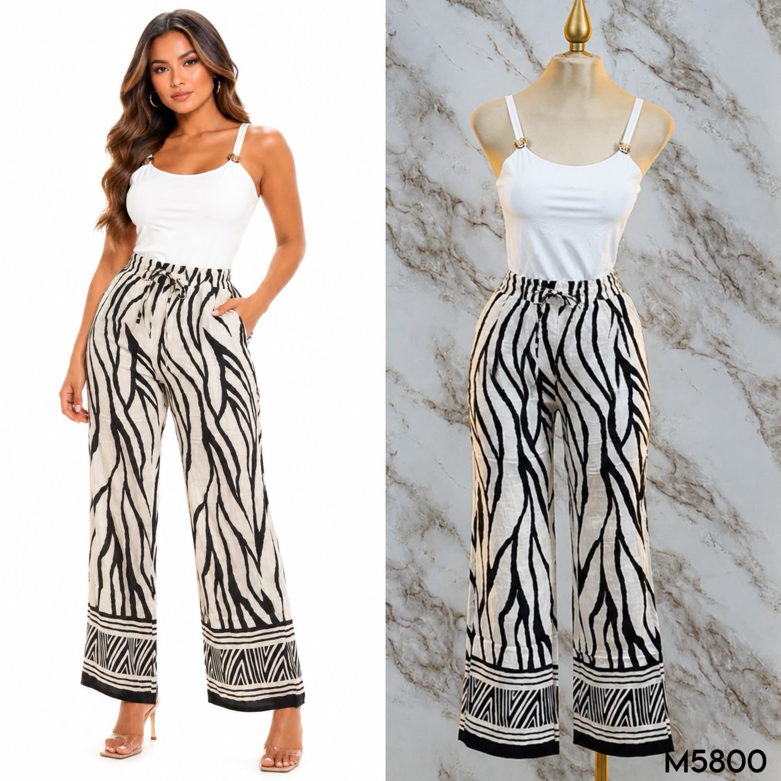 PANTALON LIGERO ESTAMPADO 5800 - Image 3