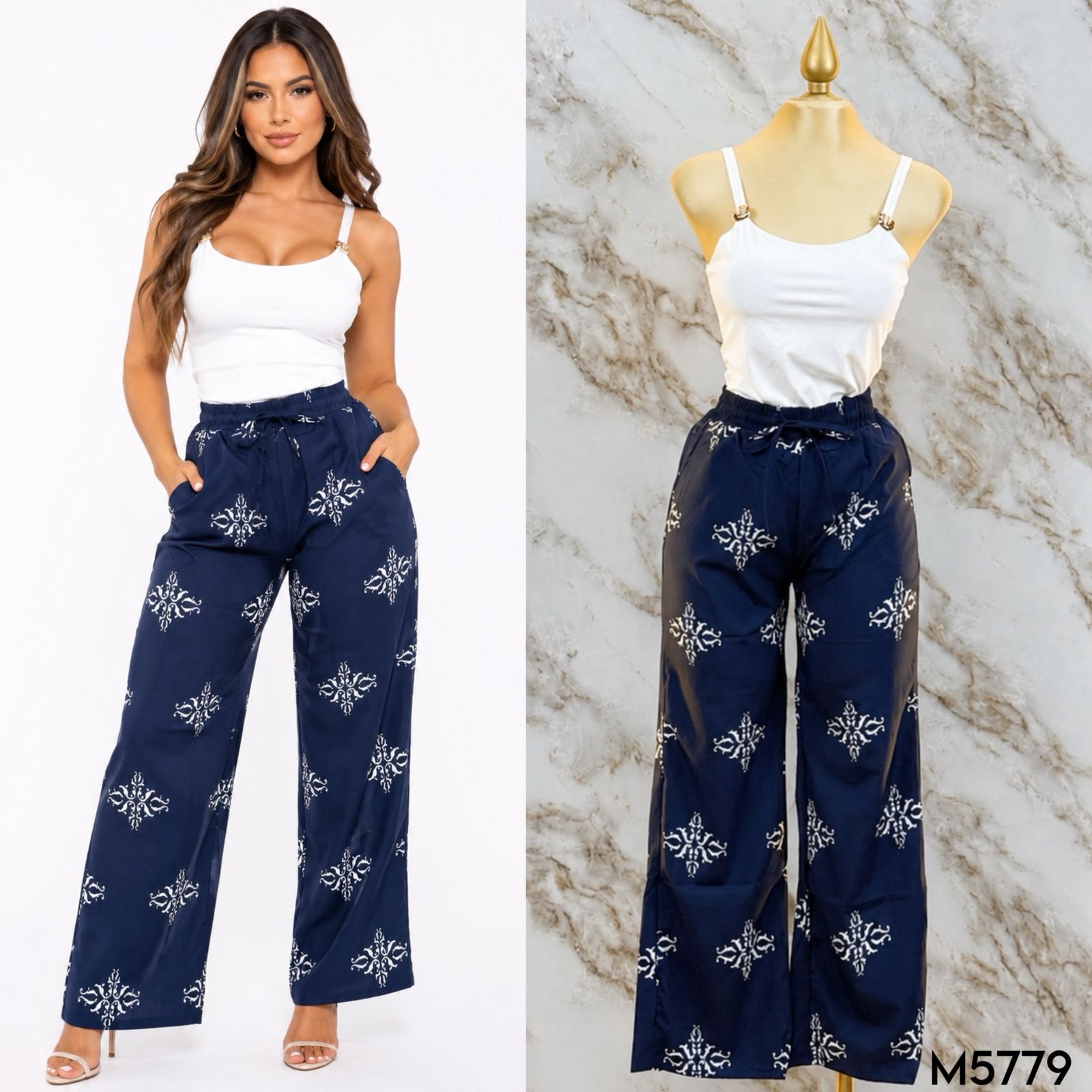 PANTALON LIGERO ESTAMPADO 5779 - Image 2