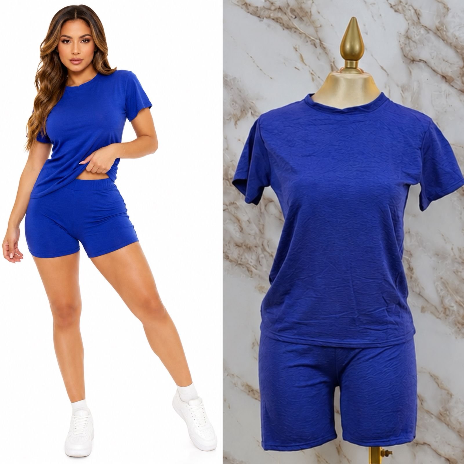 SET/CONJUNTO UNITALLA SHORT + PLAYERA CUELLO REDONDO - Image 2