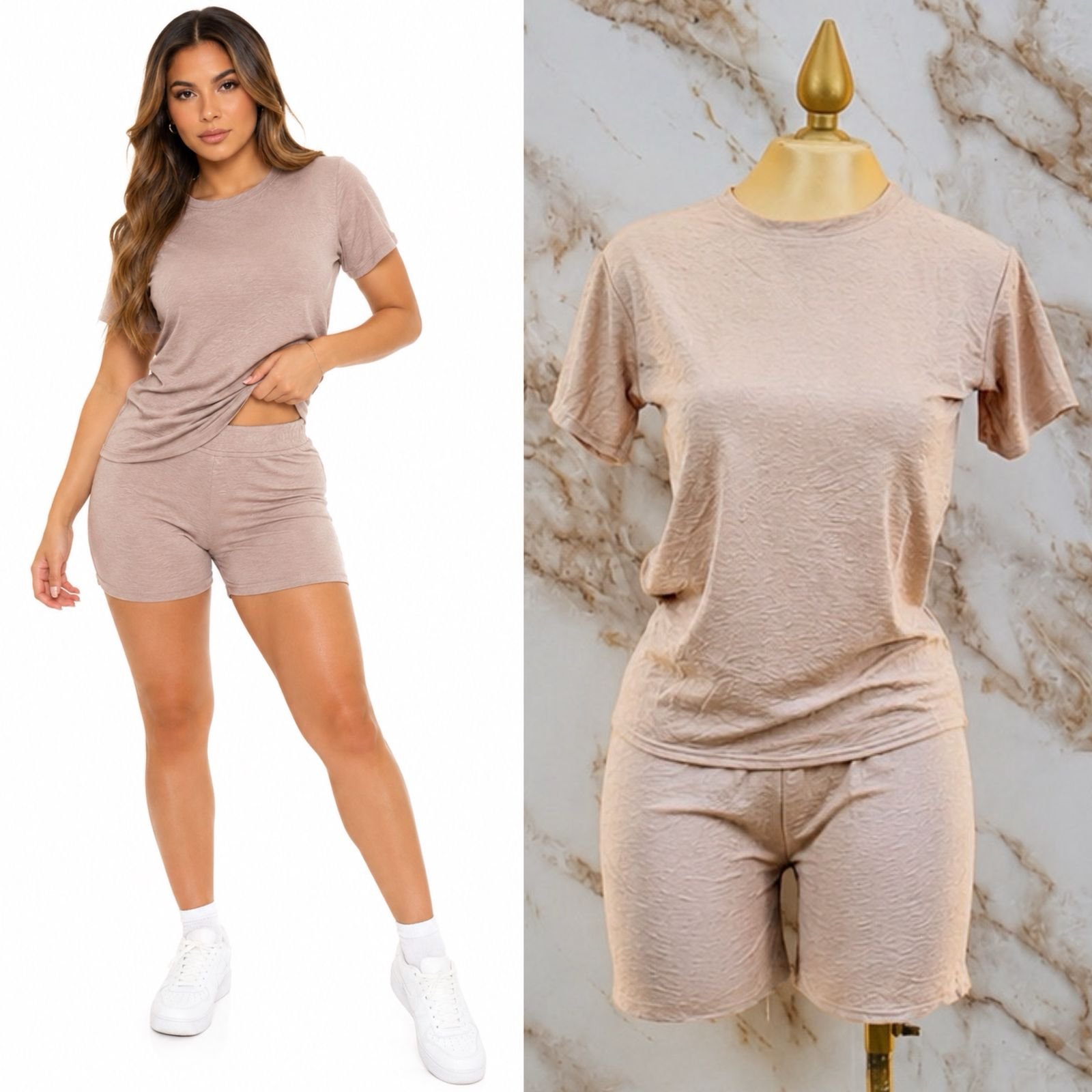 SET/CONJUNTO UNITALLA SHORT + PLAYERA CUELLO REDONDO - Image 3