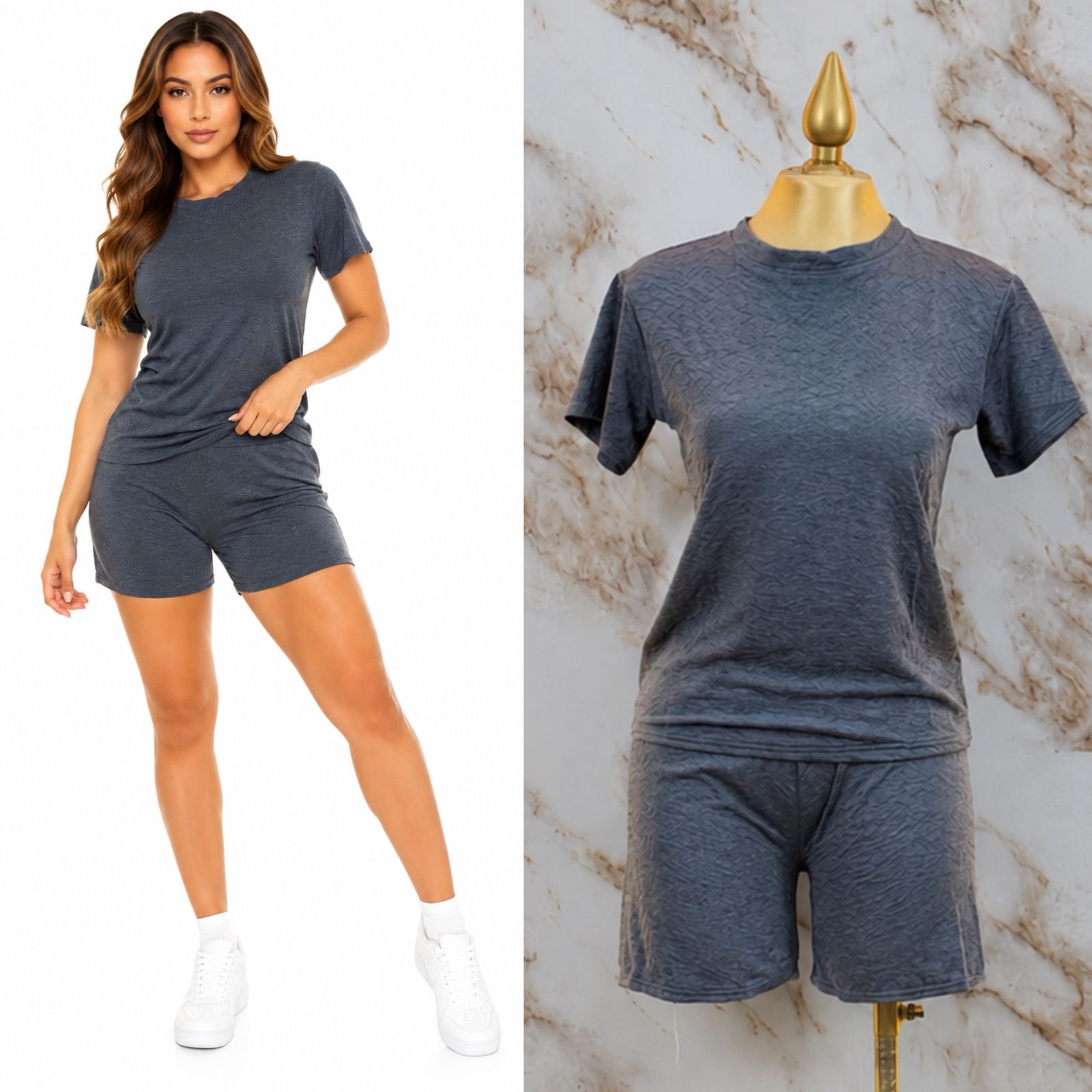 SET/CONJUNTO UNITALLA SHORT + PLAYERA CUELLO REDONDO - Image 4