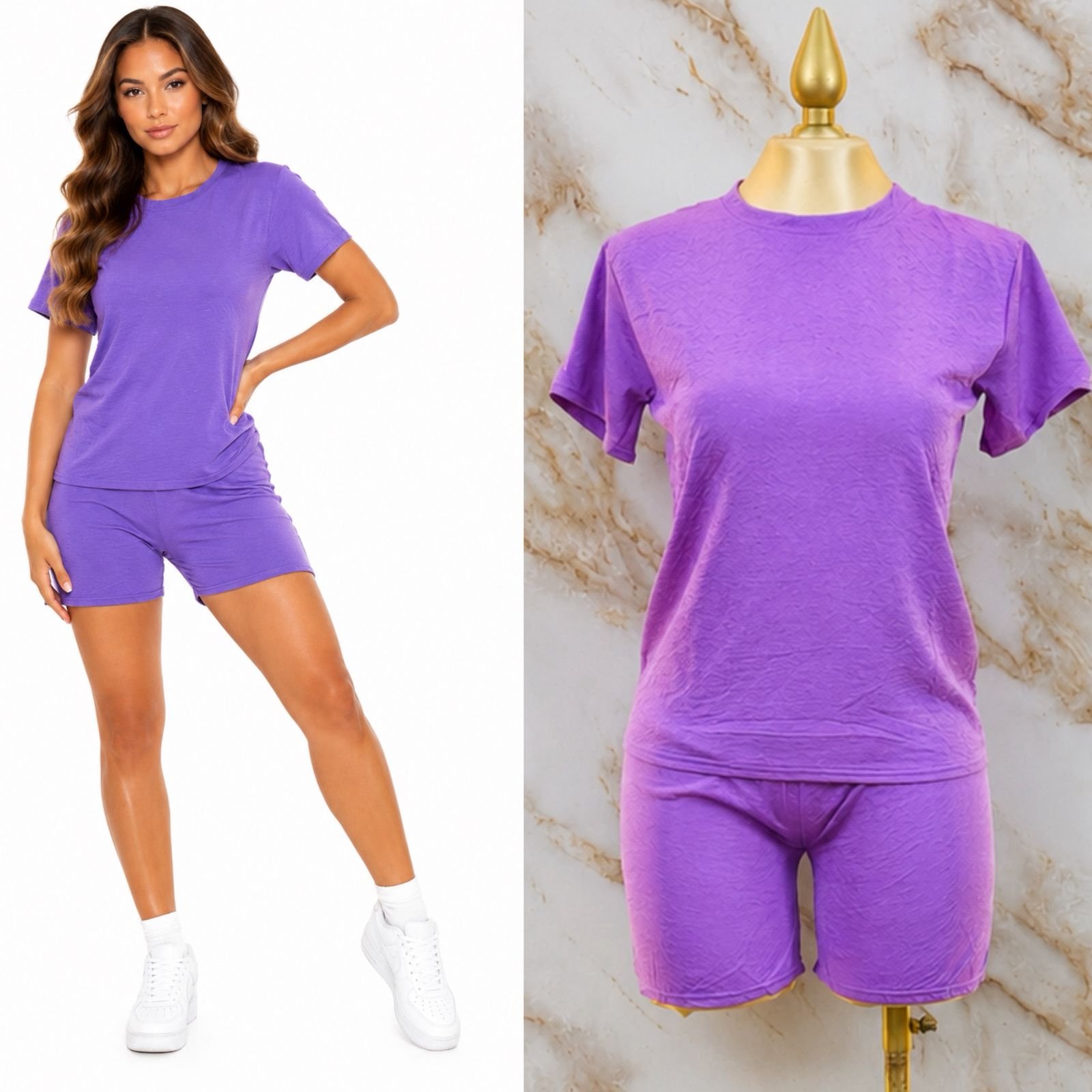 SET/CONJUNTO UNITALLA SHORT + PLAYERA CUELLO REDONDO - Image 8