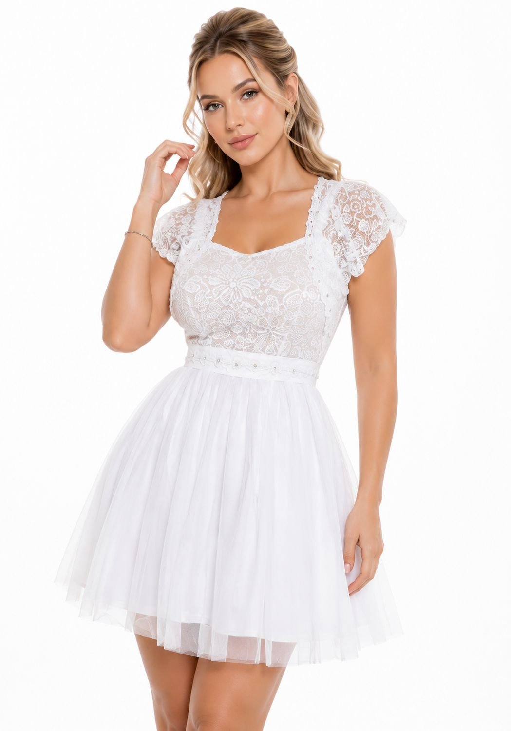 VESTIDO CORTO HADA DE ENCAJE