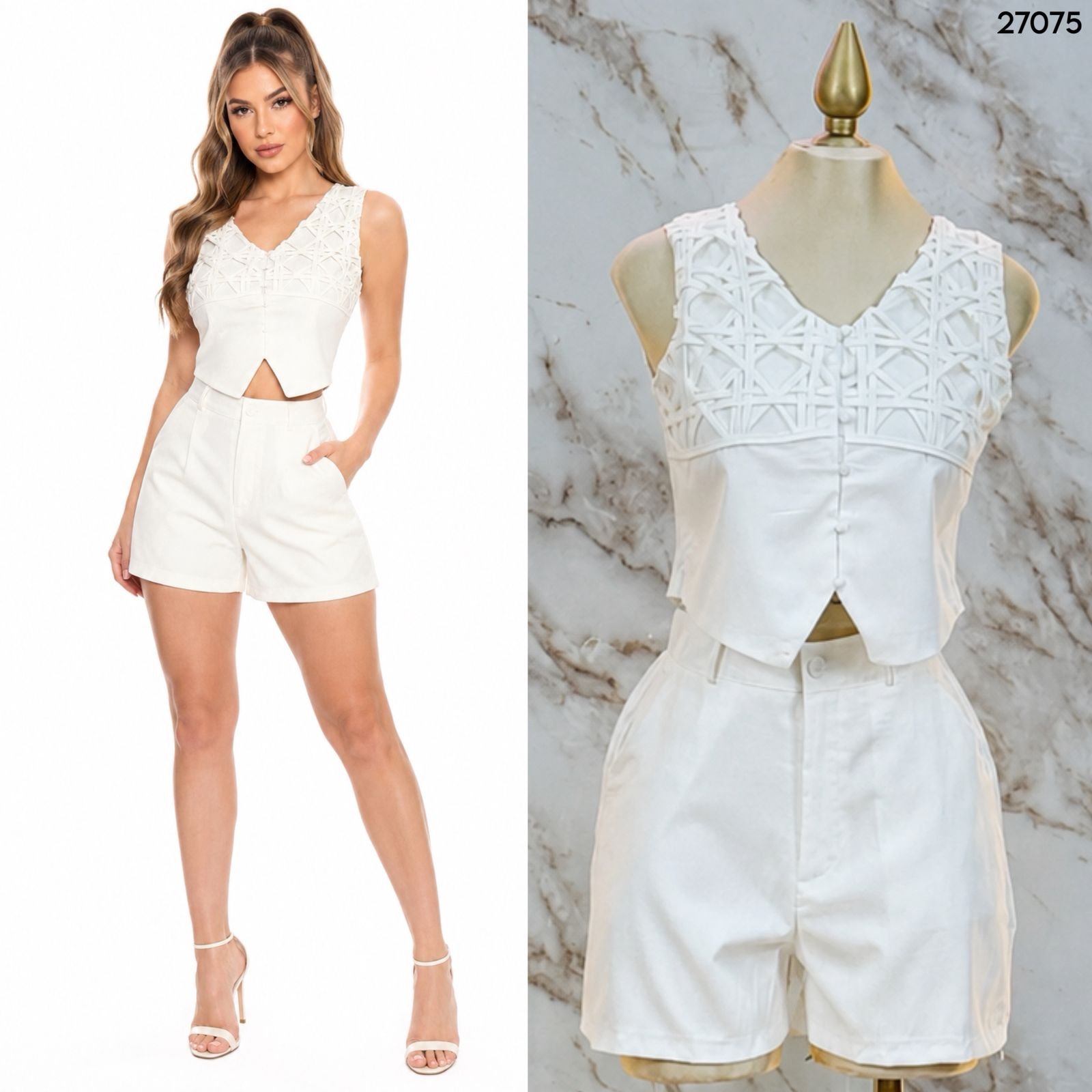 CONJUNTO/SET CHALECO+SHORT 7075 - Image 2