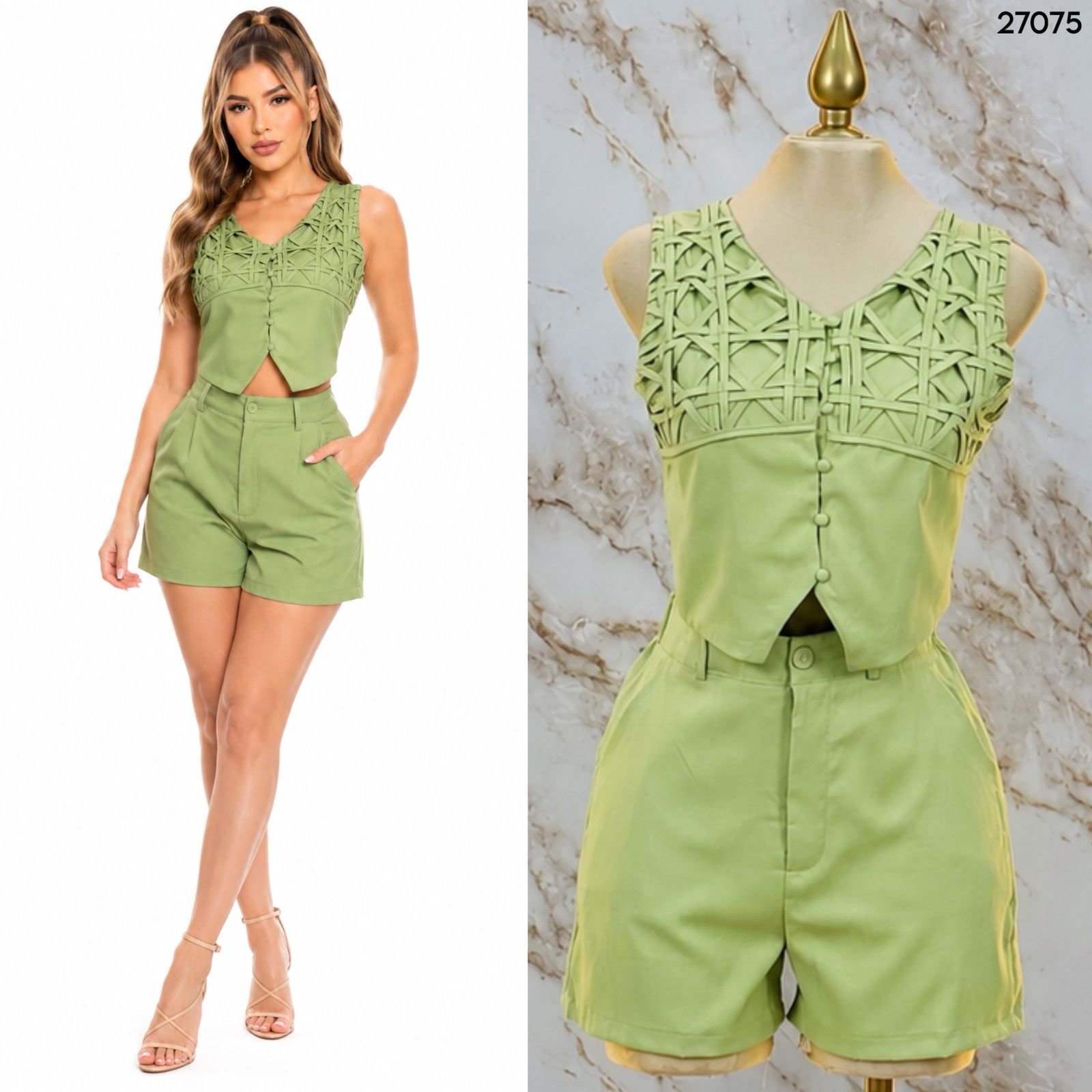 CONJUNTO/SET CHALECO+SHORT 7075 - Image 3